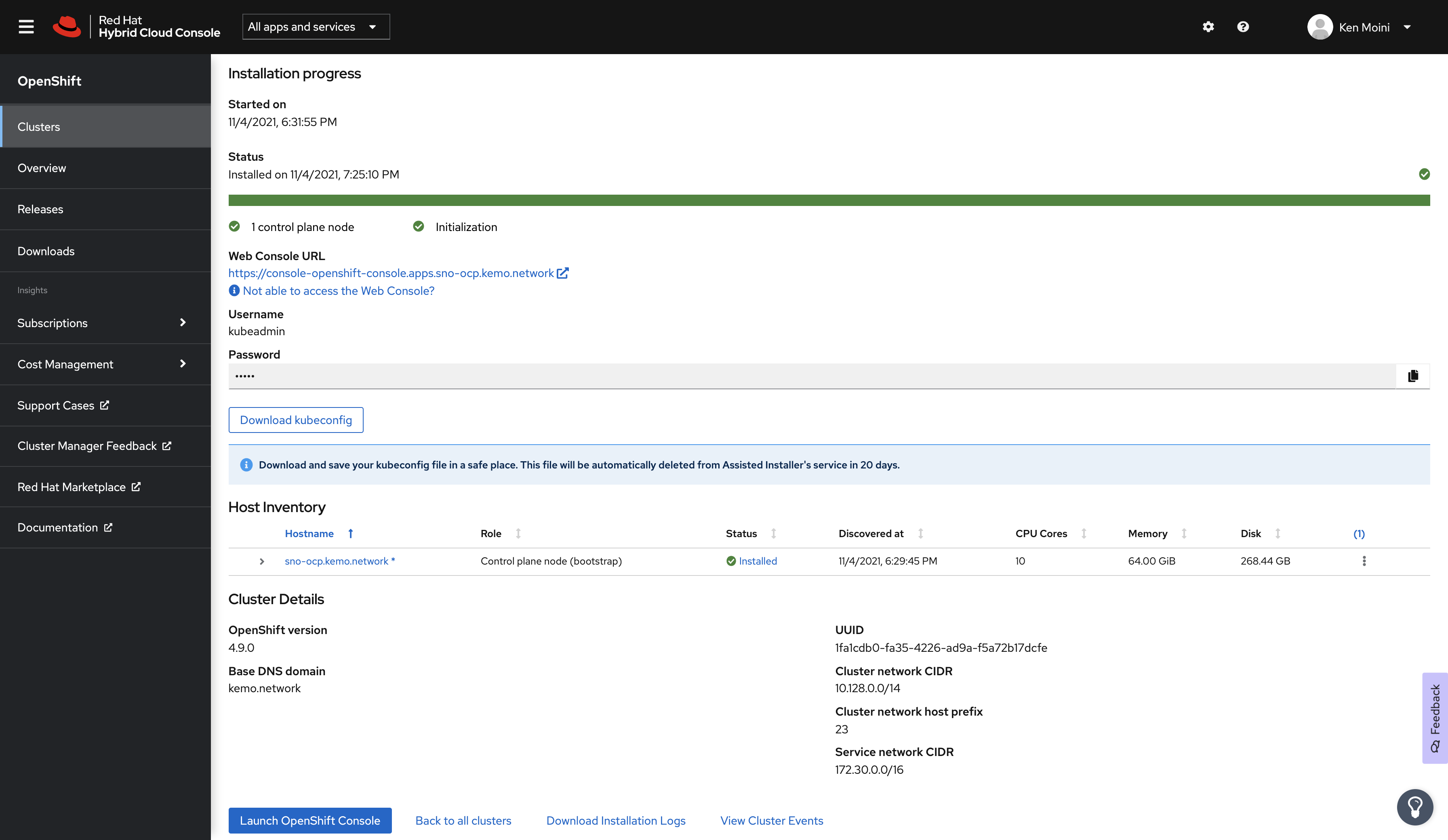Single Node OpenShift at the Edge | Ken Moini