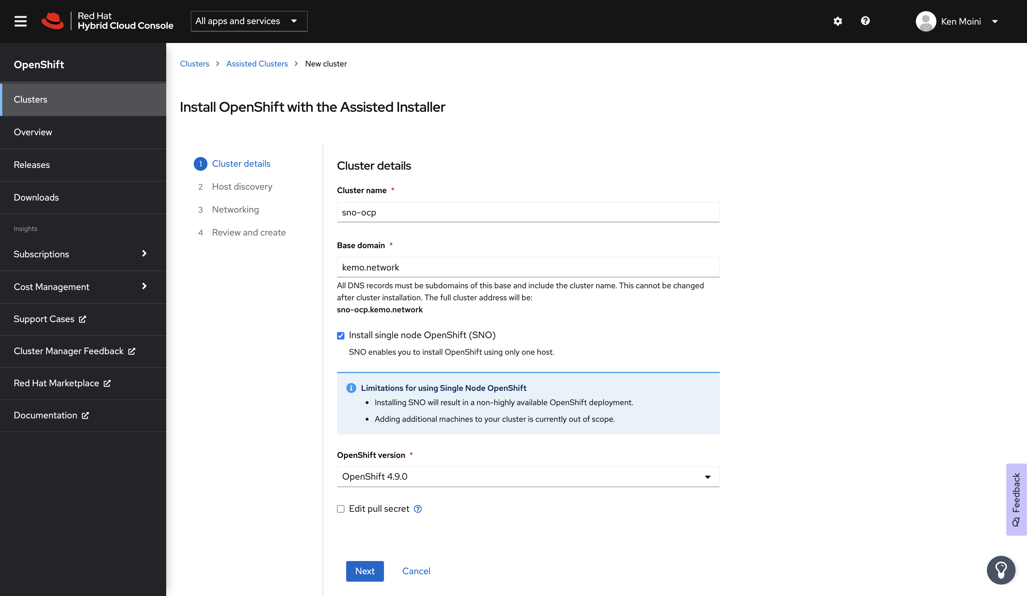 Single Node OpenShift at the Edge | Ken Moini